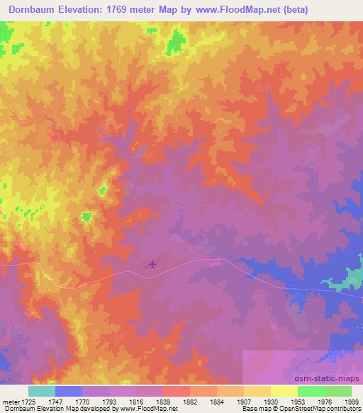Dornbaum,Namibia Elevation Map