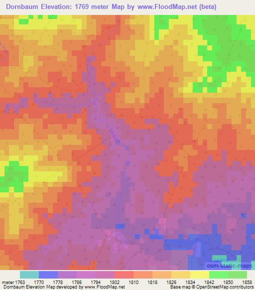 Dornbaum,Namibia Elevation Map