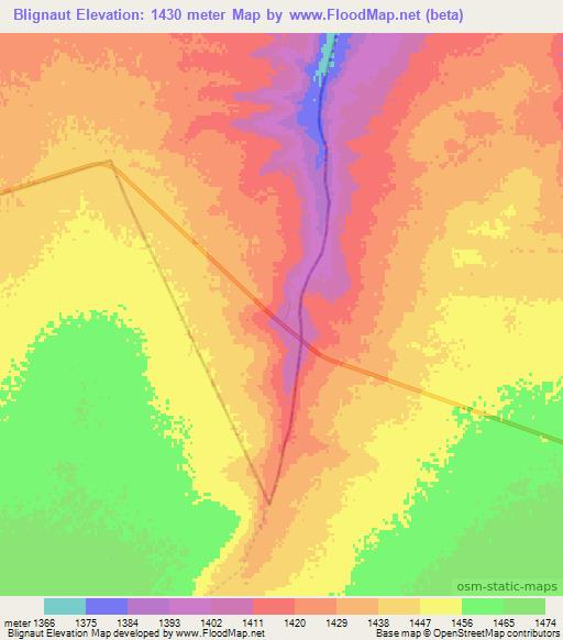 Blignaut,Namibia Elevation Map