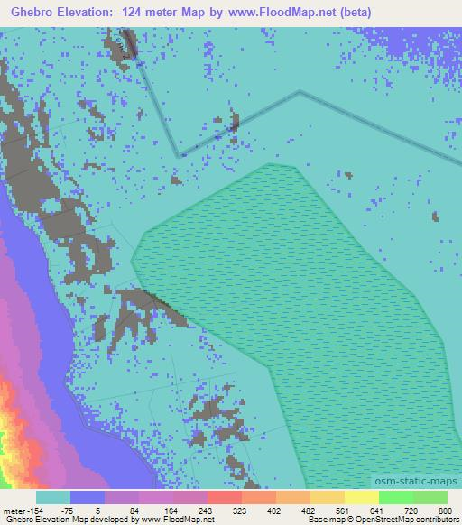 Ghebro,Ethiopia Elevation Map