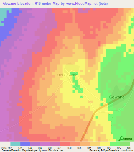 Gewane,Ethiopia Elevation Map