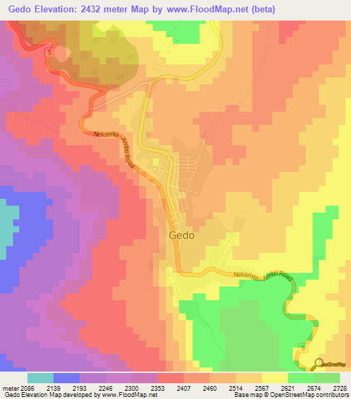 Gedo,Ethiopia Elevation Map