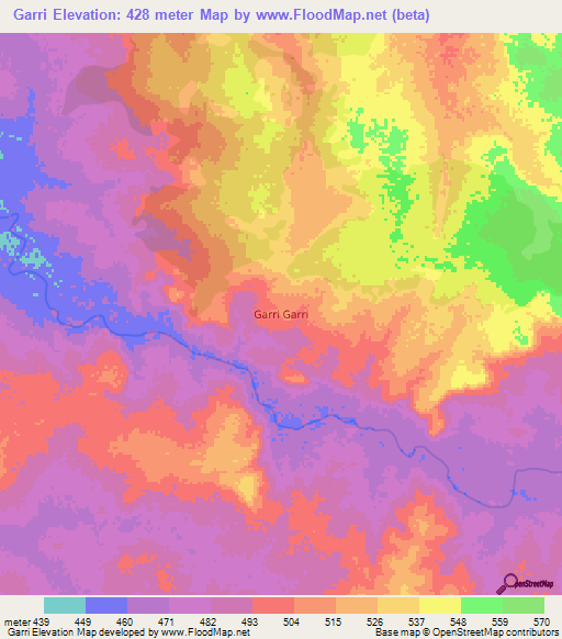 Garri,Ethiopia Elevation Map