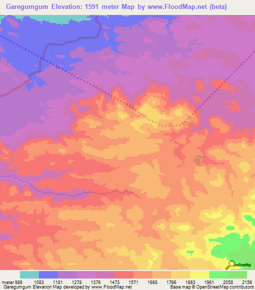 Garegumgum,Ethiopia Elevation Map