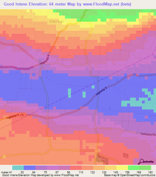 Good Intene,Barbados Elevation Map