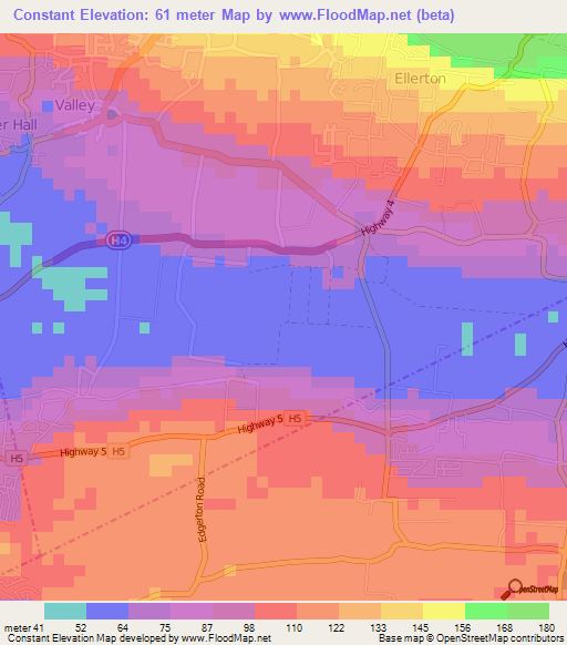 Constant,Barbados Elevation Map