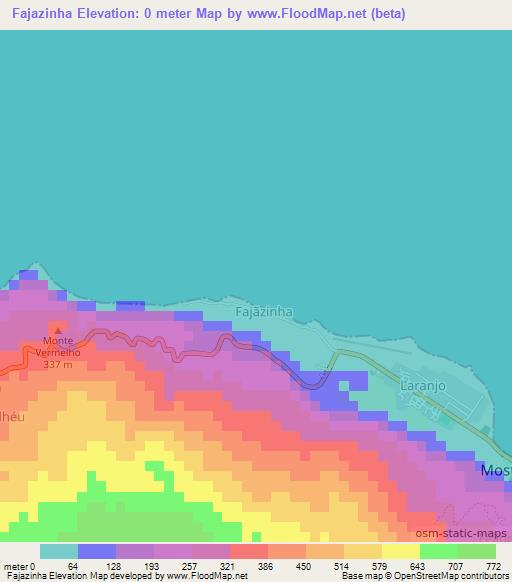 Fajazinha,Cape Verde Elevation Map