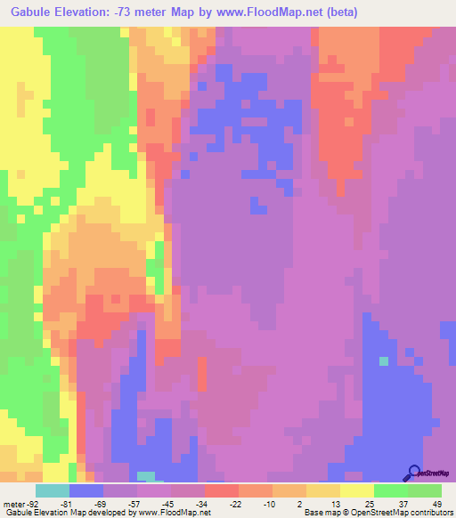 Gabule,Ethiopia Elevation Map
