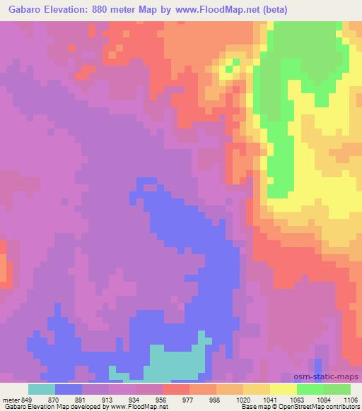 Gabaro,Ethiopia Elevation Map