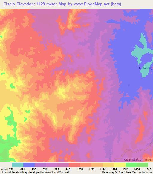 Fiscio,Ethiopia Elevation Map