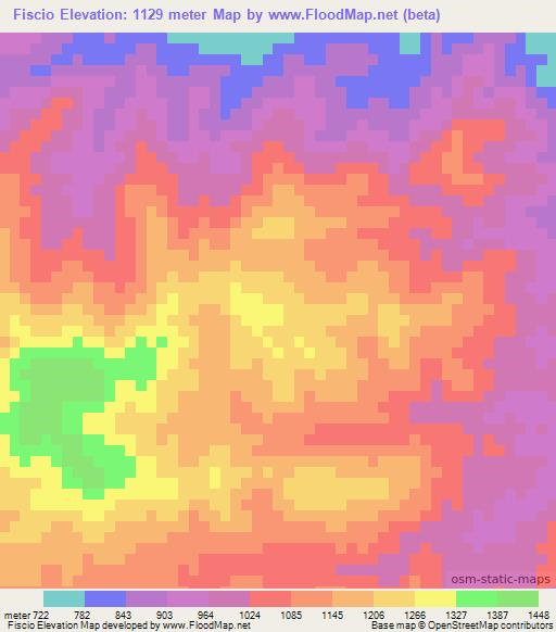 Fiscio,Ethiopia Elevation Map
