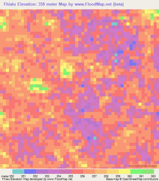 Fhialu,Ethiopia Elevation Map