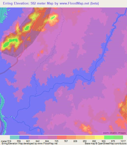 Erring,Ethiopia Elevation Map