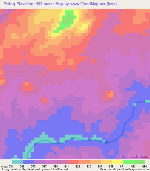Erring,Ethiopia Elevation Map