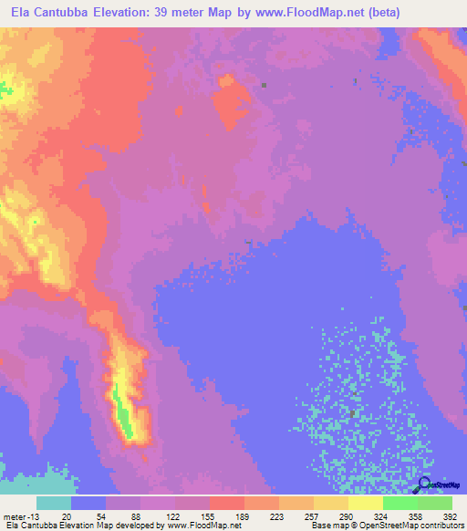 Ela Cantubba,Eritrea Elevation Map