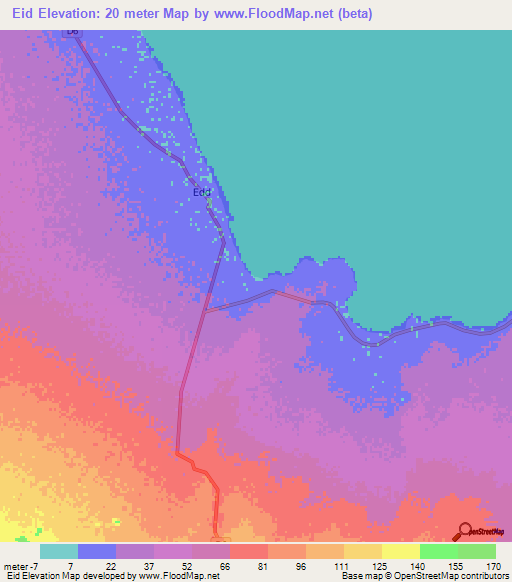 Eid,Eritrea Elevation Map