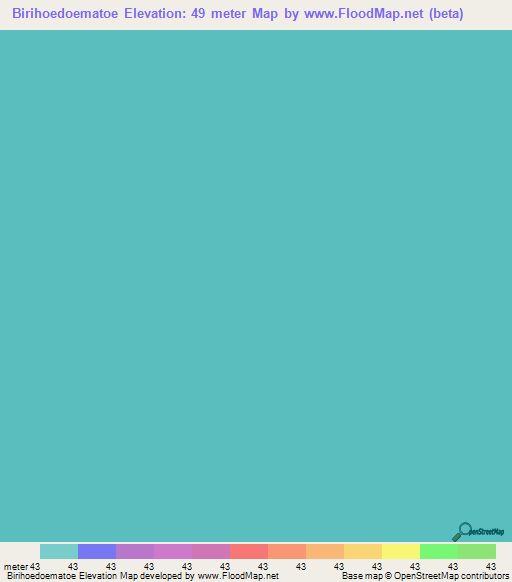 Birihoedoematoe,Suriname Elevation Map