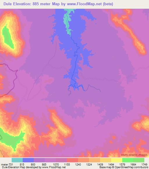 Dule,Ethiopia Elevation Map