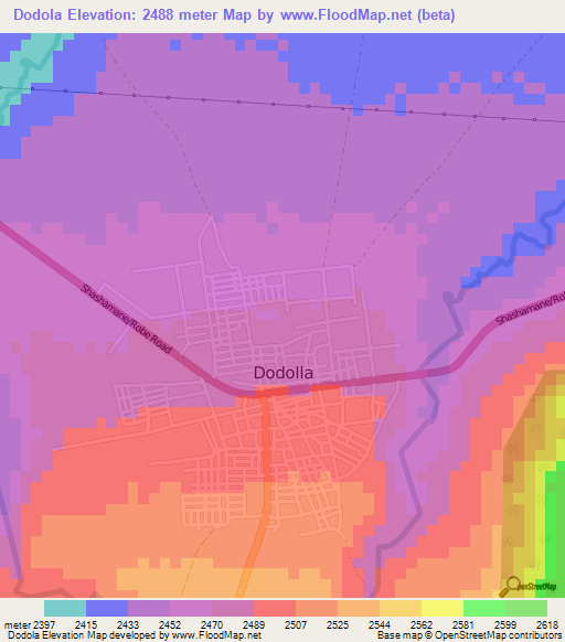 Dodola,Ethiopia Elevation Map