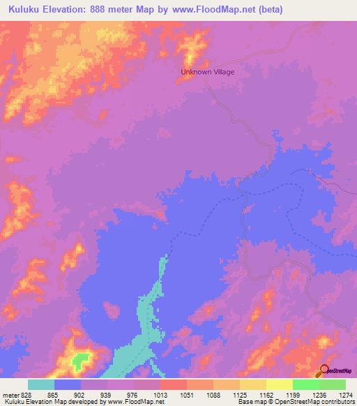 Kuluku,Eritrea Elevation Map