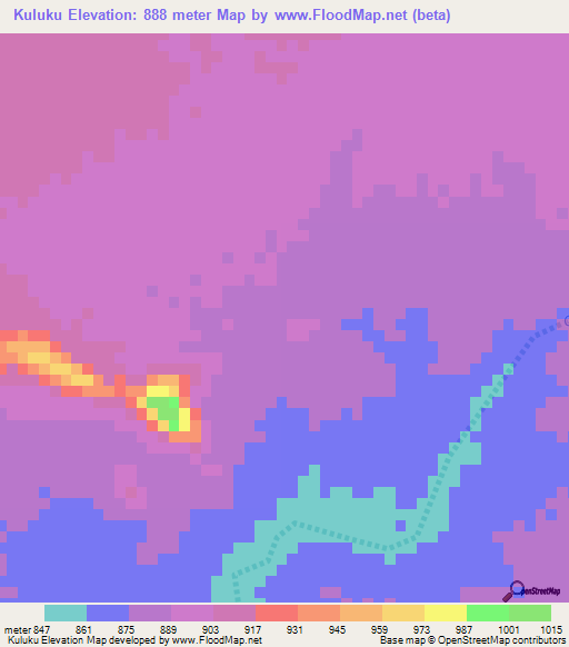 Kuluku,Eritrea Elevation Map