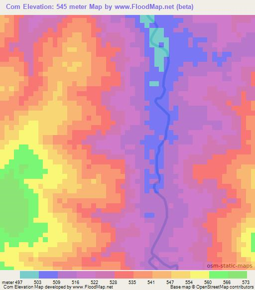 Com,Ethiopia Elevation Map