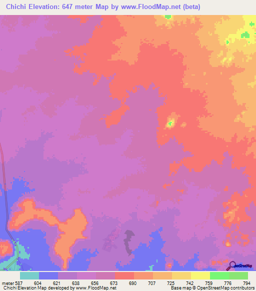 Chichi,Eritrea Elevation Map