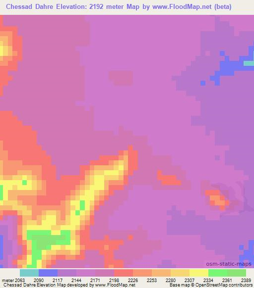 Chessad Dahre,Eritrea Elevation Map
