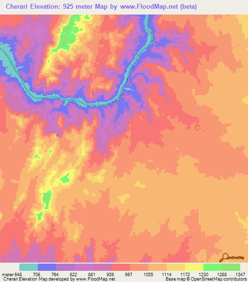 Cherari,Ethiopia Elevation Map