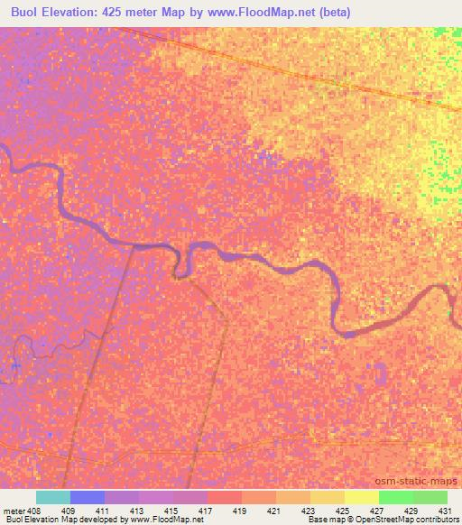 Buol,Ethiopia Elevation Map