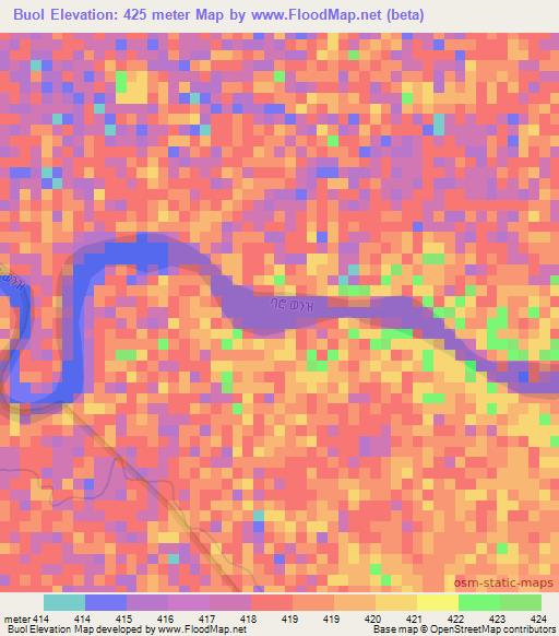 Buol,Ethiopia Elevation Map