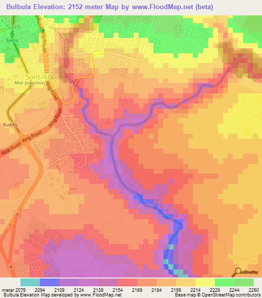 Bulbula,Ethiopia Elevation Map