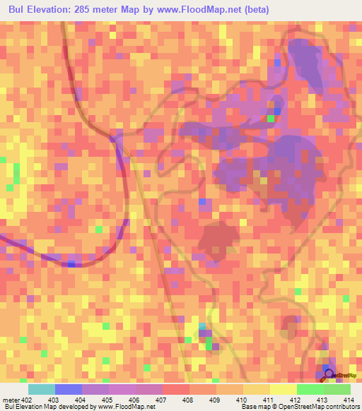 Bul,Ethiopia Elevation Map