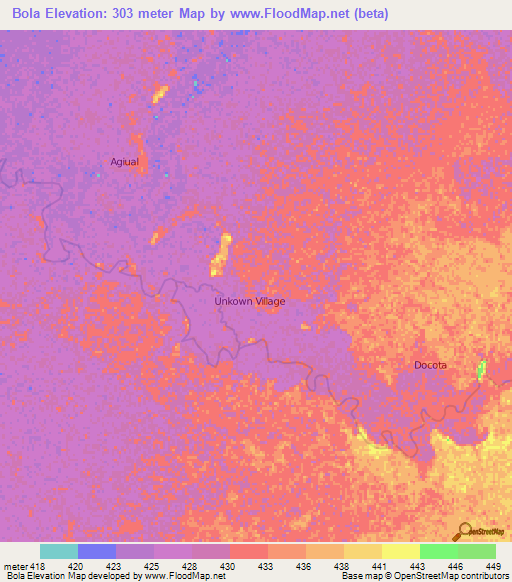 Bola,Ethiopia Elevation Map
