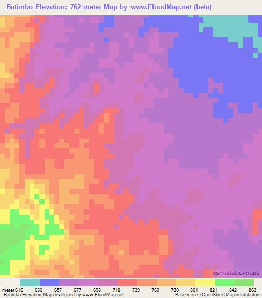 Batimbo,Ethiopia Elevation Map