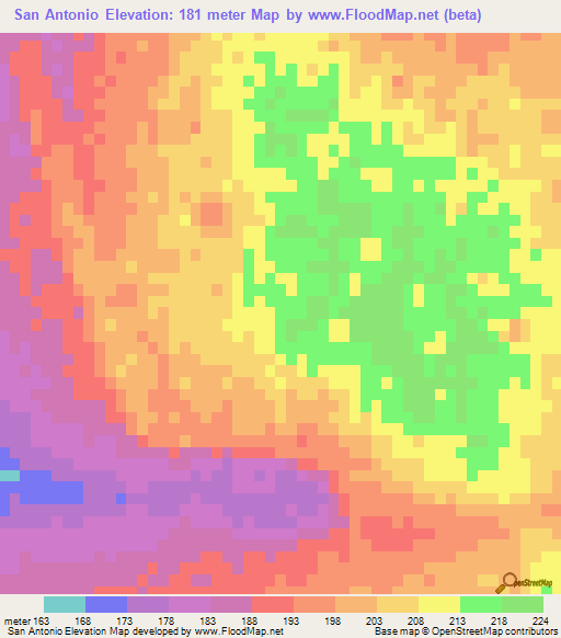 San Antonio,Paraguay Elevation Map