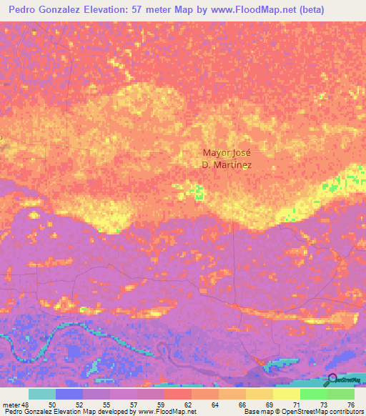 Pedro Gonzalez,Paraguay Elevation Map