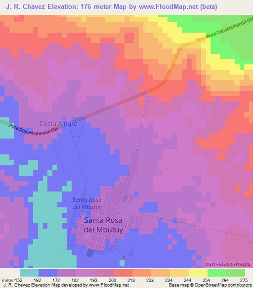 J. R. Chavez,Paraguay Elevation Map