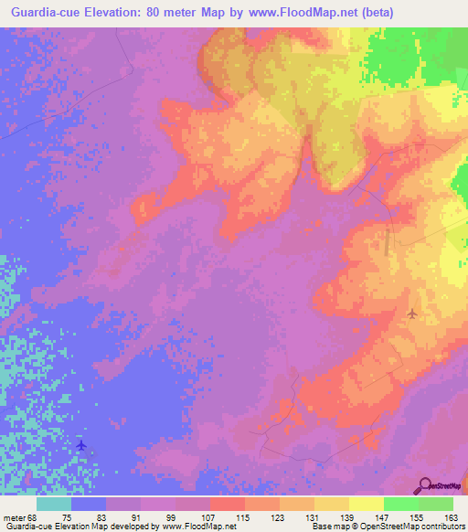 Guardia-cue,Paraguay Elevation Map