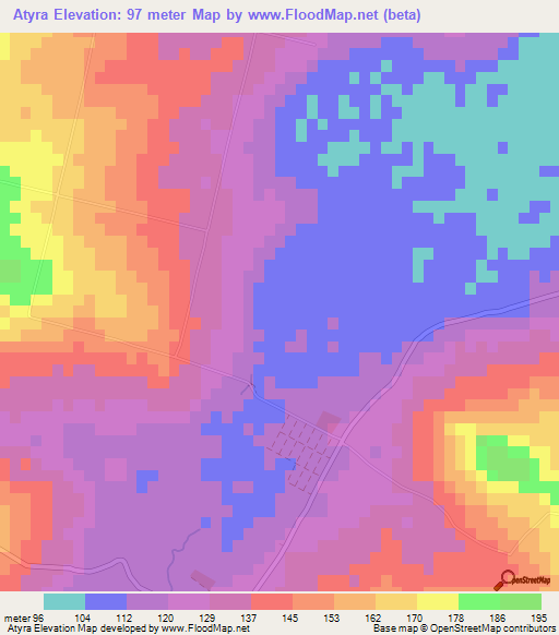 Atyra,Paraguay Elevation Map