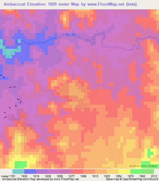 Ambacocat,Eritrea Elevation Map