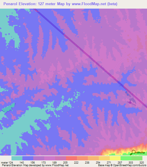 Penarol,Uruguay Elevation Map