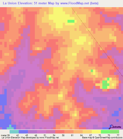 La Union,Uruguay Elevation Map