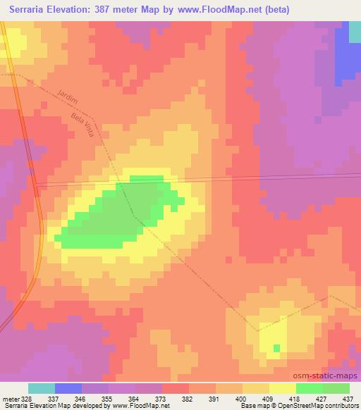 Serraria,Brazil Elevation Map