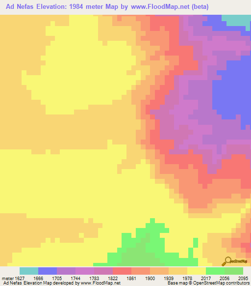 Ad Nefas,Eritrea Elevation Map