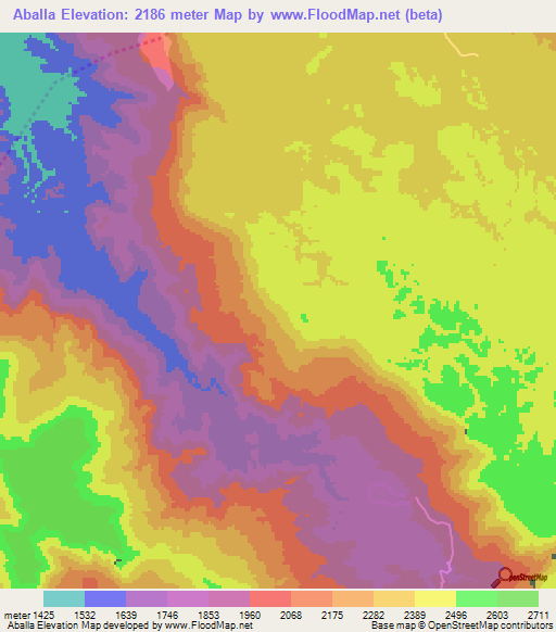 Aballa,Ethiopia Elevation Map