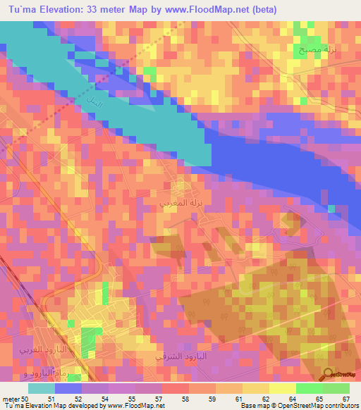 Tu`ma,Egypt Elevation Map