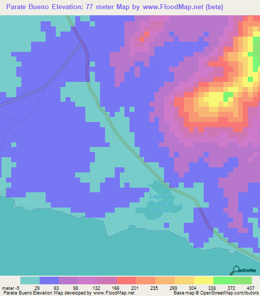 Parate Bueno,Venezuela Elevation Map