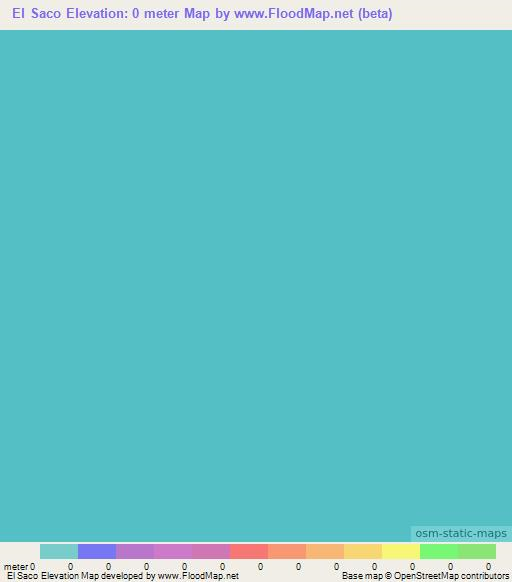 El Saco,Venezuela Elevation Map