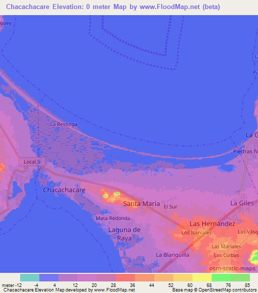 Chacachacare,Venezuela Elevation Map
